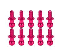 Alomejor Tige de Liaison de Vis à Tête Sphérique en Alliage D'aluminium de Haute qualité Solide pour Voiture TT01 TT02 RC, extrémité D'amortisseur 10 Pièces, Parfaite pour Les Amateurs de Voitures