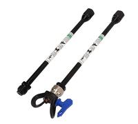 Alomejor Tige D'extension de Pulvérisation Facile à Installer, Poteau en Acier Inoxydable pour la Protection Structurelle Contre la Corrosion, 2 Pièces (Black)