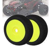 Alomejor Tires en Caoutchouc Livian RC avec une Meilleure Adhérence et une Meilleure maniabilité pour le Modèle Routier sans Buggy 1/8, Couleur Jaune (YELLOW)