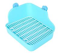 Alomejor Toilettes pour Lapin, Chinchilla, Cochon d'Inde, Plastique Sûr, Facile à Installer avec Boucle de Fixation pour Cage pour Petits Animaux 27,9 X 22,1 X 15 Cm