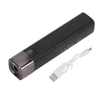 Alomejor Torche Torche Rechargeable Mini Torche USB Torche LED avec Fonction powerbank Aventure Outdoor (Noir) Lampe de Camping