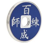 Alomejor Tour de Magie de Changement de Couleur de Pièce de Monnaie Chinoise Frottez-Le en Rouge et Bleu Facile à Réaliser pour Les Pièces D'imitation de qualité Magique Fabrication Exquise