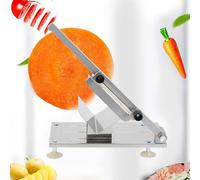 Alomejor Trancheuse à Viande Manuelle en Acier Inoxydable pour Congeler des Légumes de Bœuf et de Mouton | Épaisseur de Tranche Réglable de 0,1 à 0,6" pour la Cuisine Domestique | 1 -viande Plaque