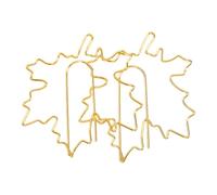 Alomejor Trombones Décoratifs en Forme de Feuille D'érable, 10 Pièces, Dorés, pour L'école, le Bureau, à Usage Domestique, en Acier Inoxydable