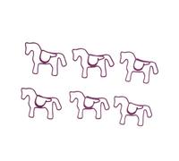 Alomejor Trombones en Forme de Cheval, 100 Pièces, Clips de Marque-page en Métal Durable pour Documents et Artisanat (violet foncé)