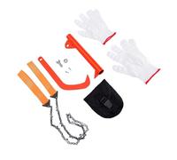 Alomejor Tronçonneuse de Poche avec Outil d'extraction de Bûches, Acier au Carbone, Alliage d'Acier au Manganèse, Scie à Main de 40,55 Pouces, Crochet incliné de 17,72 Pouces pour le Camping, la