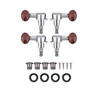 Alomejor Tuning Pegs 2L 2R Alloy Closed Machine Heads String Tuning Key Pegs Tuner Kit for Ukulele Instrument