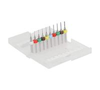 Alomejor Twist Drill Bit Set, Tungsten Steel Durable 10 Pcs (0.3-1.2mm)
