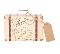 Alomejor Valise Boîtes à Dragées Sacs à Bonbons Décoratifs Vintage pour Voyage Thème Fête Mariage, Matériau Premium, Lot de 50