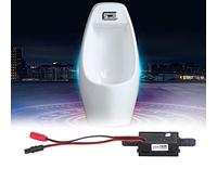 Alomejor Valve de Capteur D'urinoir Infrarouge, Injections Faciles à Installer pour la Maison, Contrôle Intelligent pour les Restaurants, les Lieux de Divertissement, Moulage par Injection Noir 8,2
