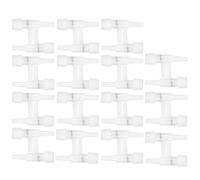 Alomejor Valve de Contrôle d'air de Pompe à Air D'aquarium Réglable, Interrupteur D'aquarium Durable pour Tube d'air de 4 Mm, Plastique Blanc, Paquet de 30 pour Les Amateurs