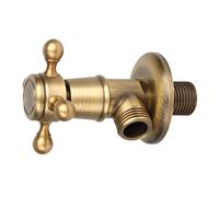 Alomejor Valve Triangulaire de Salle de Bains en Laiton, Durable pour Balcon et Cuisine, Couleur Antique, 1 Valve D'angle