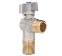 Alomejor Vanne Triangulaire en Laiton avec Forgeage intégré, Vanne D'arrêt à Grand Angle de Débit pour Cuisine et Salle de Bains, Spécification de Filetage de 1/2 Pouces (BLUE)