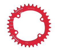 Alomejor Vélo Plateau BCD 96MM Large Large Anneau Unique pour M6000 M7000 M8000(34T-Rouge)