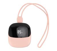 Alomejor Ventilateur Suspendu au Cou USB, avec Pales de Ventilateur Cachées et Lanière Intégrée en Silicone pour les Voyages et le Camping (PINK)