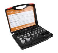 Alomejor Vérificateur de Filetage D'écrous et de Boulons, Outil de Mesure de Haute Précision pour les Réparations Automobiles, Jauge de Filetage en Aluminium pour écrous Impériaux et Métriques, 44