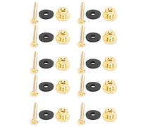 Alomejor Verrou de Sangle de Guitare, Verrous Durables en Alliage de Zinc pour ukulélé Basse électrique Acoustique, Ajustement sécurisé pour les Musiciens (GOLD)