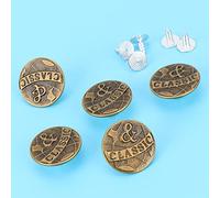 Alomejor Vintage Jean Button Assortiment Délicat 20 Mm Fer Jean Fermoir pour Vestes, Manteaux, Sacs à Dos, Jeans 10 Pièces Ensemble (Bronze 20MM (n°6))