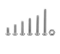 Alomejor Vis à Tête Hexagonale, Lot de 180 Pièces, Acier Inoxydable 304,