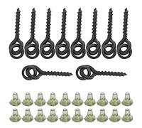 Alomejor Vis D'appât 10 Pièces, Matériel de Pêche à la Carpe en Cuivre ABS Léger avec 20 Arrêts D'anneau Ovales, pour Une stabilité Sécurisée de L'hameçon (Green)