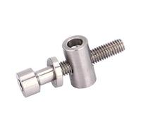 Alomejor Vis de Tige de Selle de Bicyclette M5x30 / 35 / 40mm Titane Alliage Tige de Selle de vélo Boulon Fixe vis à tête Ronde(M5x30-titane)
