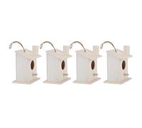 Alomejor Wooden Bird House, Unique Hanging Design | Nids d\'oiseaux innovants, Conception résistante à l\'humidité, Bois de platane durable, Parfait pour la décoration du