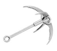 Alomejor Yanmeer Crochet d'alpinisme Pliant 4 Griffes en Acier Inoxydable Crochet Grappin d'escalade pour Randonnée Montagne et Sport Extérieur Équipement de Sécurité