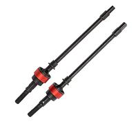 Alomejor1 2 pièces RC essieu Avant pour SCX10 1:10 Voiture sur chenilles en Acier CVD Avant Arbre d'entraînement Accessoire de Remplacement(Rouge)