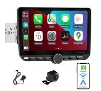 Alondy Autoradio 1 DIN avec Rotatif écran Tactile(10.1") Compatible avec [Wireless] Apple CarPlay/Android Auto Bluetooth Caméra de recul AM/FM RDS Radio USB-C