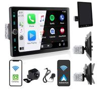 Alondy Autoradio 1 DIN avec Rotatif écran Tactile de 10.4 Pouces Compatible avec [Wireless] Apple CarPlay/Android Auto Bluetooth Caméra de recul AM/FM RDS Radio USB AUX SD