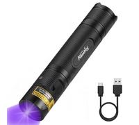 Alonefire SV005 10W Lampe Torche UV LED 395nm Rechargeable USB-C Lampe Ultraviolet Lumiere Noire Portable Détecteur D'urine pour Resine, Pêche, Scorpion, Minéraux avec Batterie Incluse