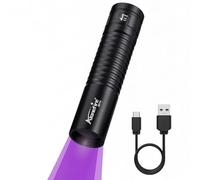 Alonefire SV114 3W Lampe Torche UV LED 365nm Petit Type C USB Rechargeable Lampe Ultraviolet Lumiere Noire Détecteur D'urine pour Resine, Pêche, Scorpion, Minéraux, Ambre avec Batterie Intégrée