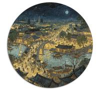 Along The River During The Qingming Festival Puzzle 1000 Pièces Cadeau Unique Historic Building Jeu Éducatif Challenge Toy À De Qualité Supérieure Peinture Art Pour Adultes Et Enfants 1000pcs (67.5x67