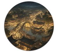 Along The River During The Qingming Festival Puzzle 1000 Pieces Cadeau Unique Historic Building Jeu Éducatif Challenge Toy À De Qualité Supérieure Peinture Art Pour Adultes Et Enfants À Partir De 14 A