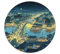Along The River During The Qingming Festival Puzzles 1000 Pieces Cadeau Unique Historic Building Jeu Éducatif Challenge Toy À De Qualité Supérieure Peinture Art Pour Adultes Enfants 1000pcs (67.5x67.5