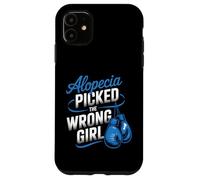 Alopecia Warrior Strong Girl Empowerment Awareness Bleu Coque pour iPhone 11