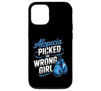 Alopecia Warrior Strong Girl Empowerment Awareness Bleu Coque pour iPhone 12/12 Pro