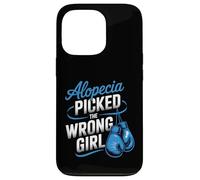 Alopecia Warrior Strong Girl Empowerment Awareness Bleu Coque pour iPhone 13 Pro