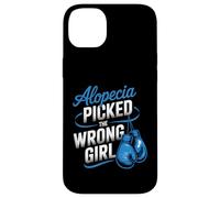 Alopecia Warrior Strong Girl Empowerment Awareness Bleu Coque pour iPhone 14 Plus
