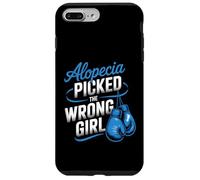Alopecia Warrior Strong Girl Empowerment Awareness Bleu Coque pour iPhone 7 Plus/8 Plus