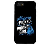 Alopecia Warrior Strong Girl Empowerment Awareness Bleu Coque pour iPhone SE (2020) / 7 / 8