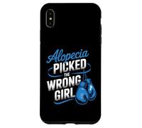 Alopecia Warrior Strong Girl Empowerment Awareness Bleu Coque pour iPhone XS Max