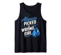 Alopecia Warrior Strong Girl Empowerment Awareness Bleu Débardeur