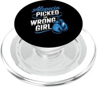 Alopecia Warrior Strong Girl Empowerment Awareness Bleu PopSockets PopGrip pour MagSafe