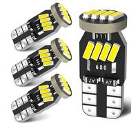 Alopee 4 Pack Non Polarisé Ampoule W5W LED Anti-Erreur Canbus 12V Blanc pour Plafonnier Éclairage du Coffre Éclairage de Plaque D'immatriculatio, Compatible T10 194 168 501 2825-12 Puces SMD 4014