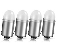 Alopee Ampoule LED BA9S T4W 12V - 2835 SMD Blanc 6000K pour Éclairage Intérieur Auto, Plaque d'Immatriculation et Coffre (Lot de 4)