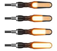Alopee Clignotants Séquentiels à LED 12V pour Motos - Feux Directionnels Étanches IP67 (Avant/Arrière) Haute Visibilité Adaptés à Tous les Types de Motos - (4-Pack)