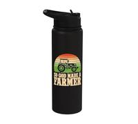 Alors Dieu a créé une ferme fermière Stainless Steel Insulated Water Bottle