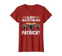 Alors on n'attend Pas Patrick T-Shirt, Femme, Canneberge, M