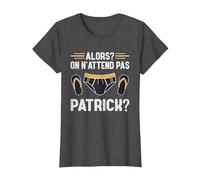 Alors on n'attend Pas Patrick T-Shirt, Femme, Chiné Foncé, XL